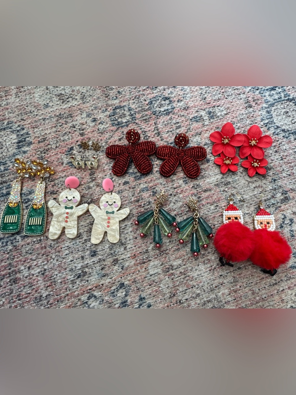 Christmas Holiday Earring lot of 8 pairs